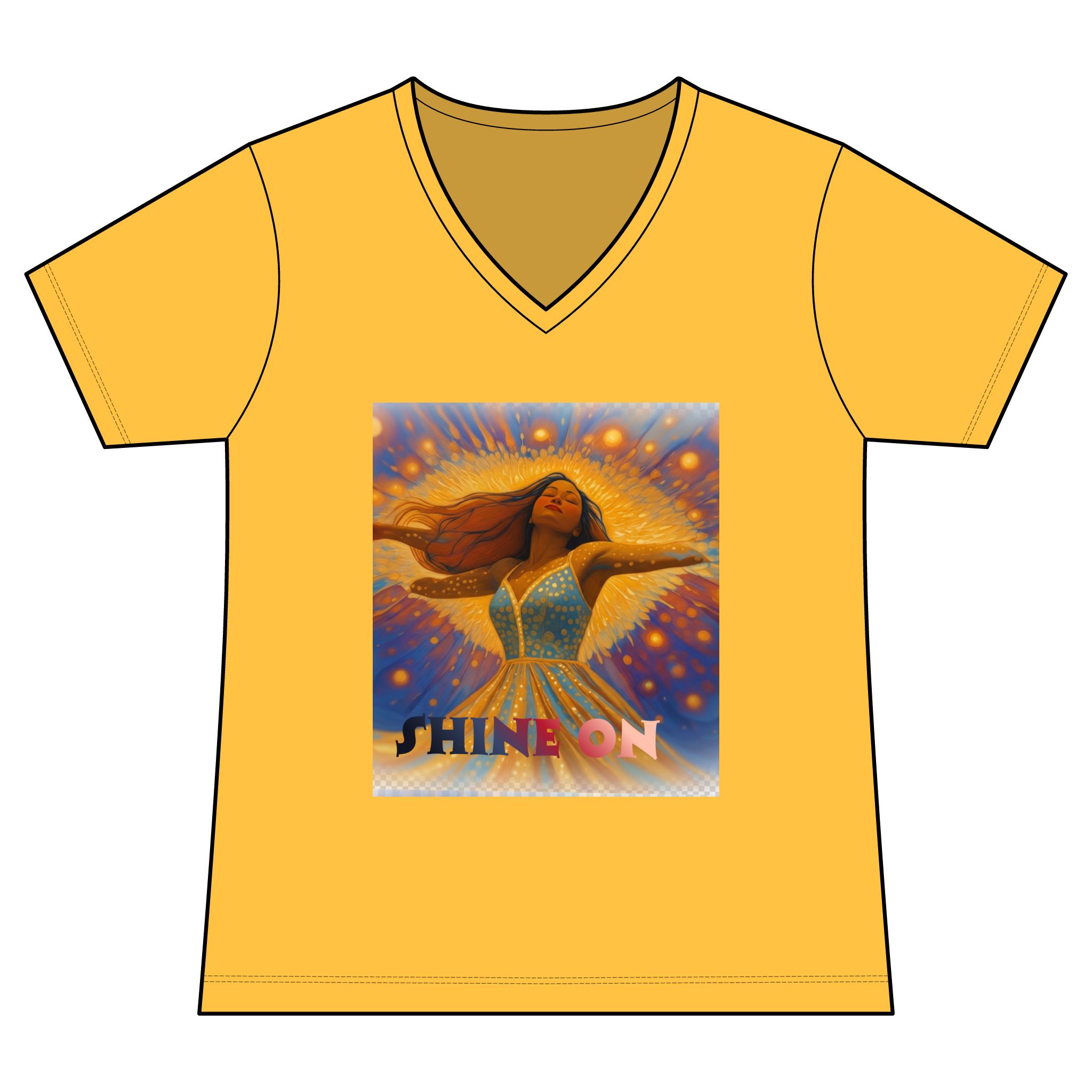 SHINE ON II V-Neck Tee - Image 2