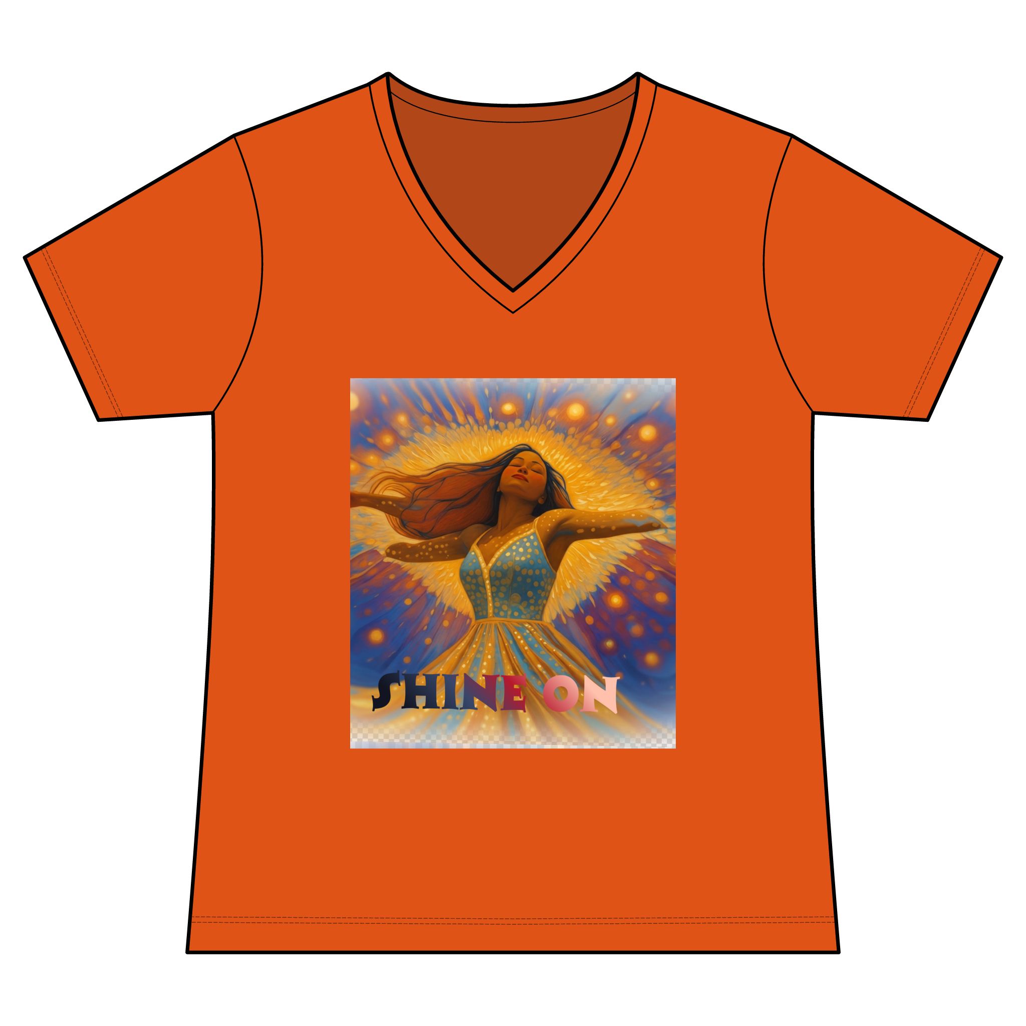 SHINE ON II V-Neck Tee - Image 3