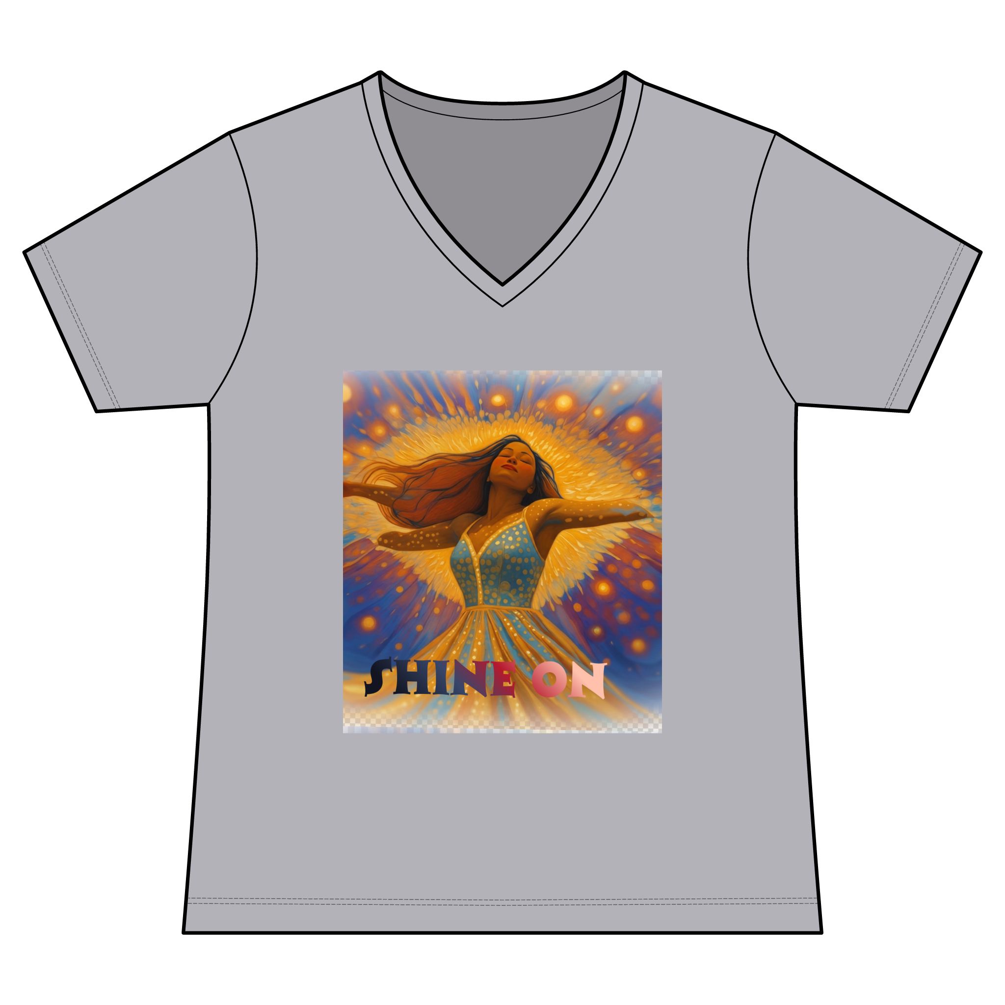 SHINE ON II V-Neck Tee - Image 4