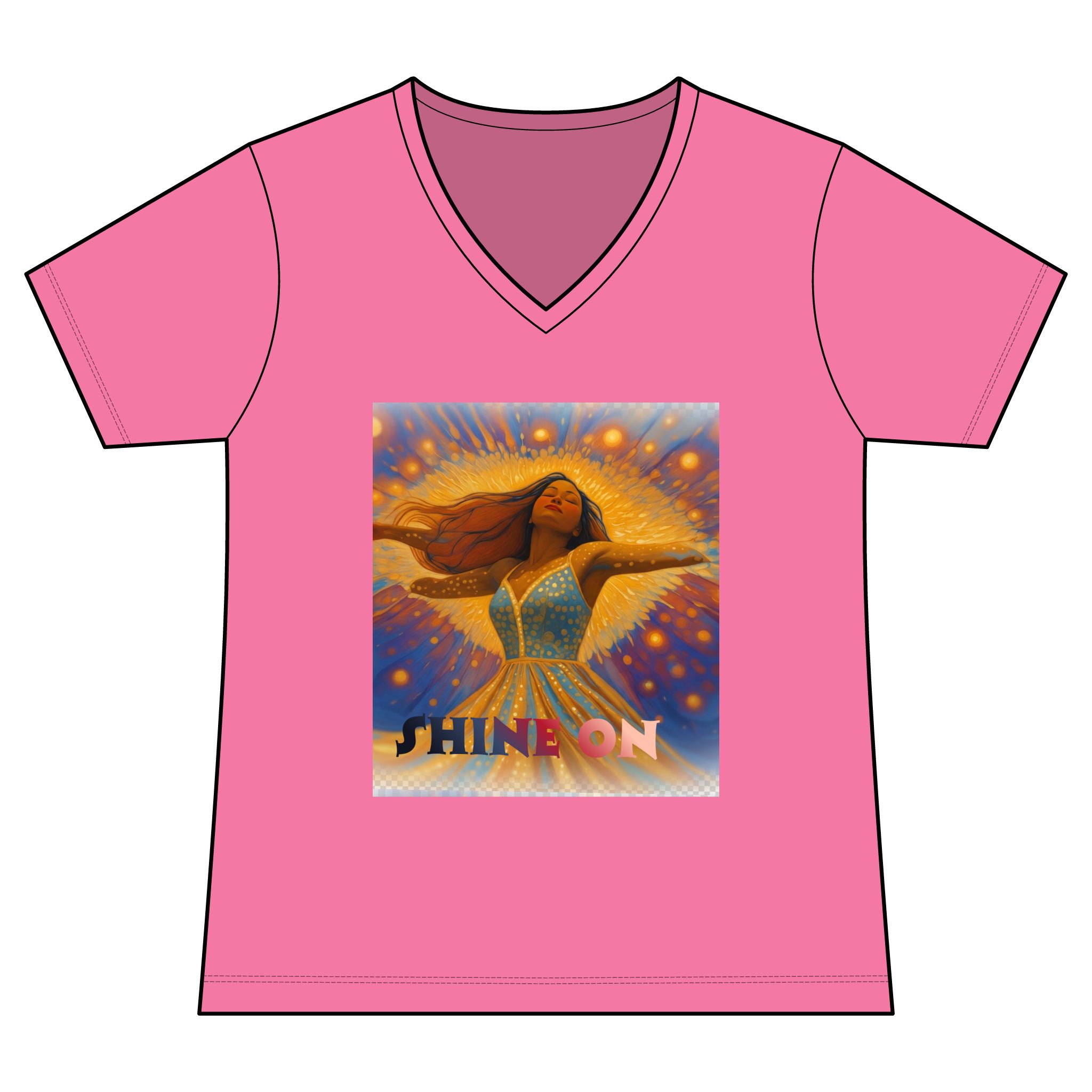 SHINE ON II V-Neck Tee - Image 5