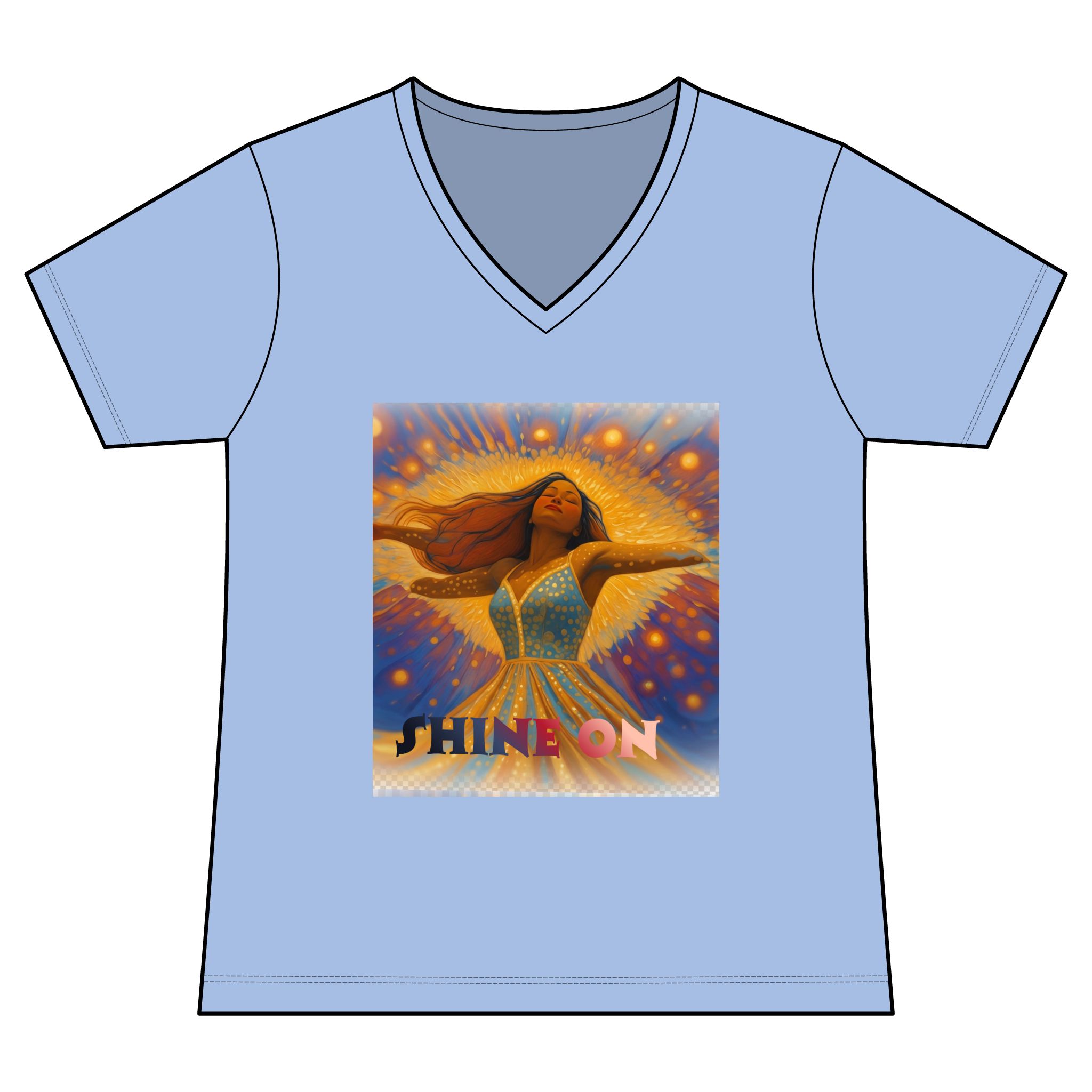 SHINE ON II V-Neck Tee - Image 6