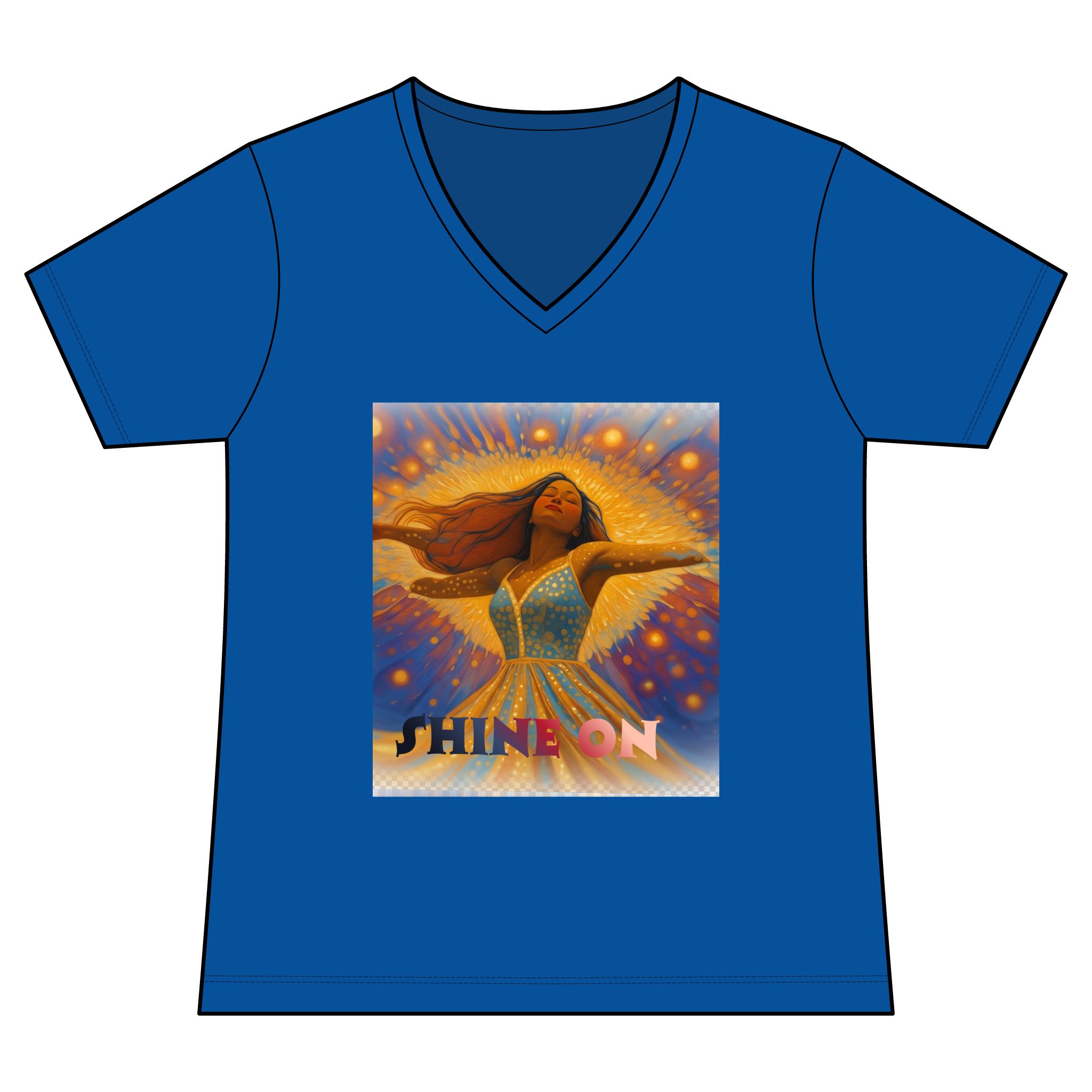 SHINE ON II V-Neck Tee - Image 8