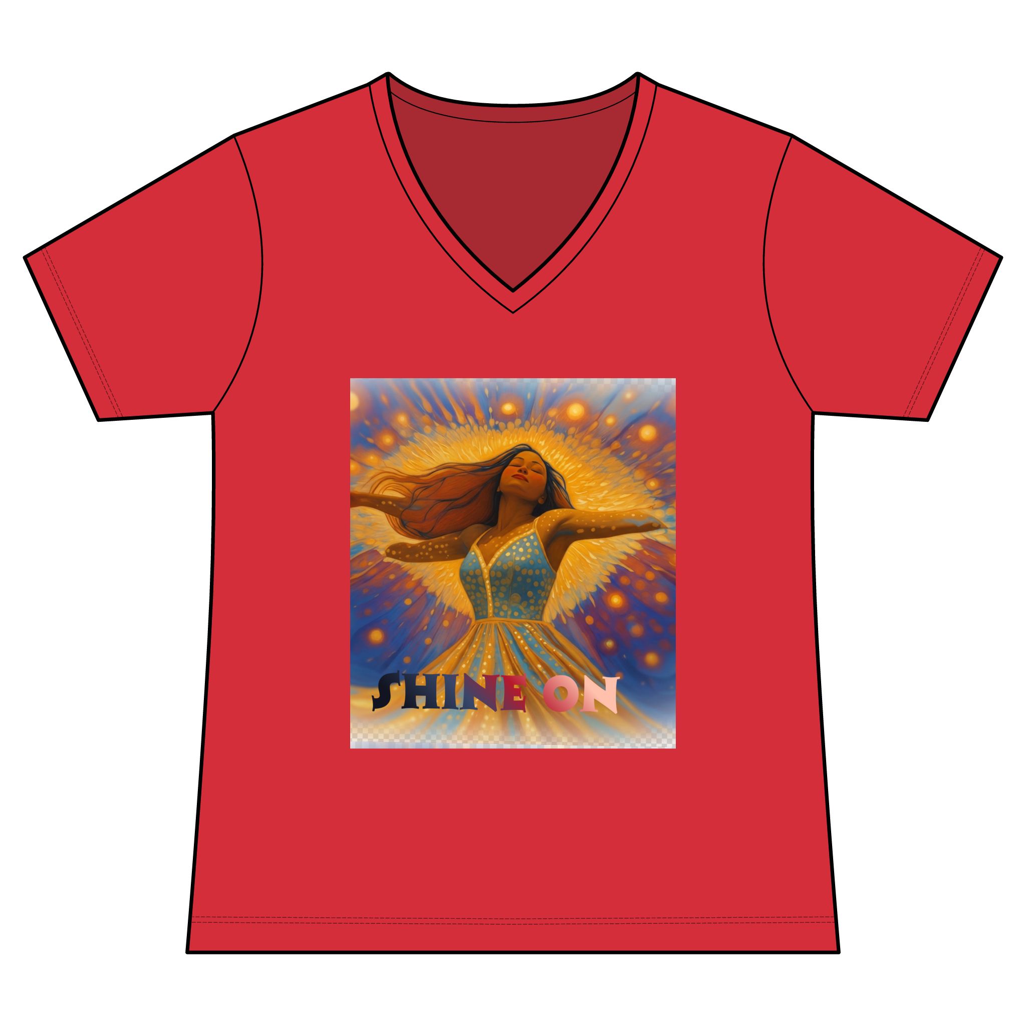 SHINE ON II V-Neck Tee - Image 9