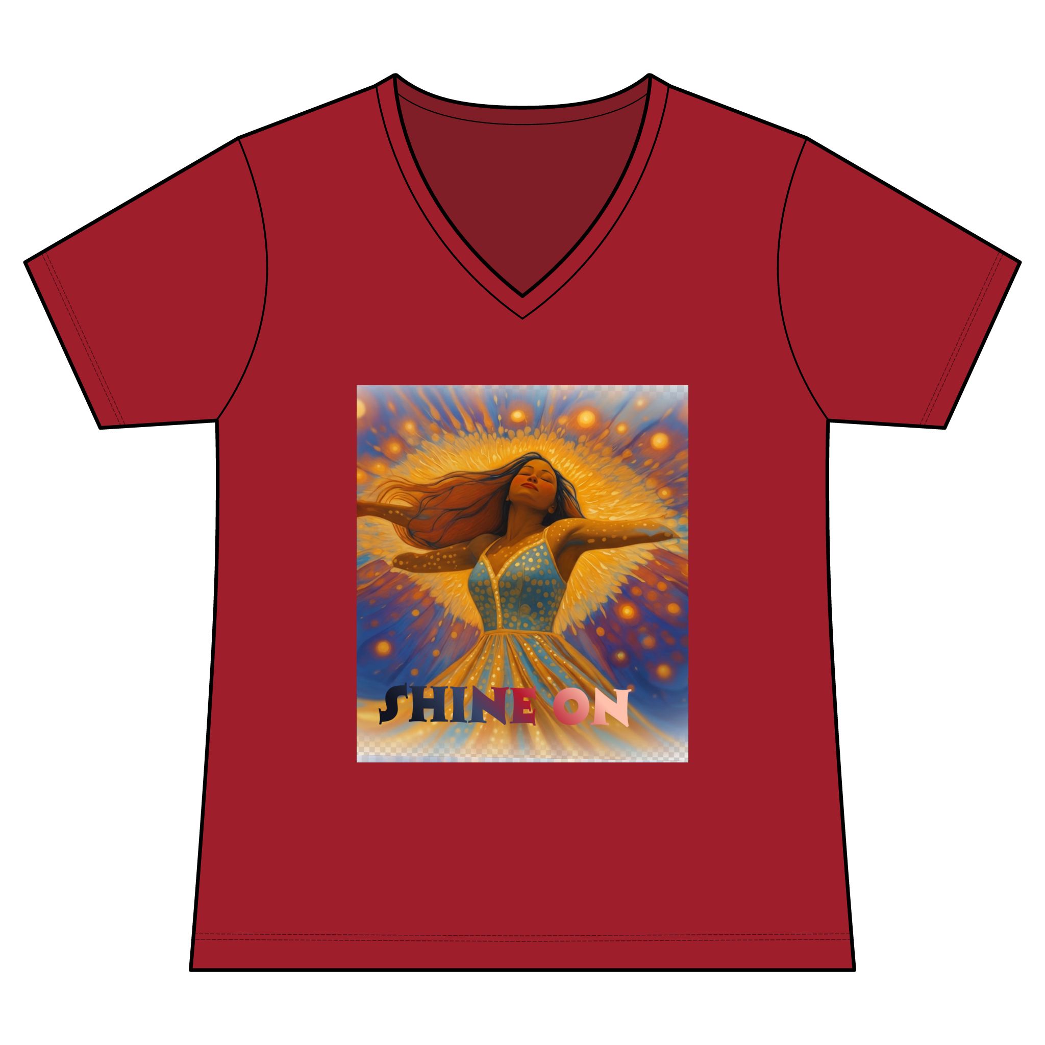 SHINE ON II V-Neck Tee - Image 10