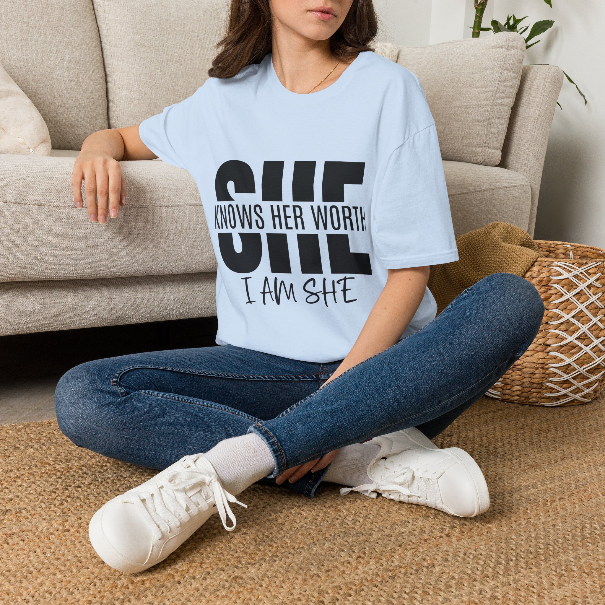She Knows Her Worth Unisex Softstyle - Image 20
