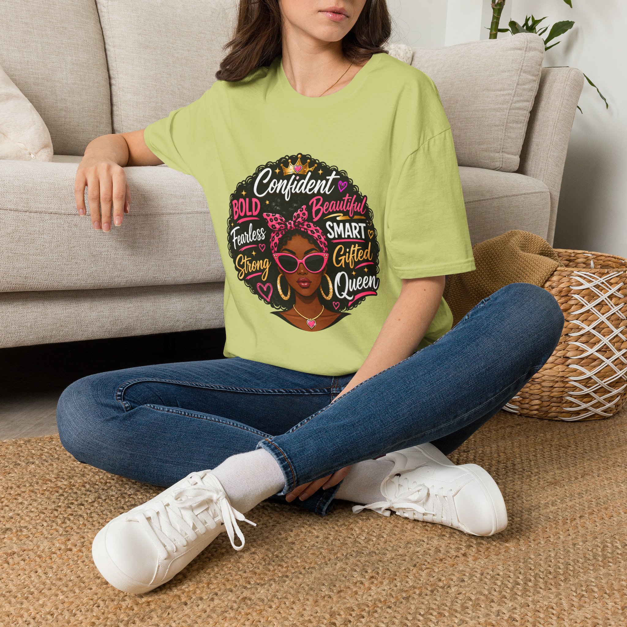 Afro Queen Graphic T‑Shirt — "Confident, Bold, Beautiful" Empowerment Tee - Image 27