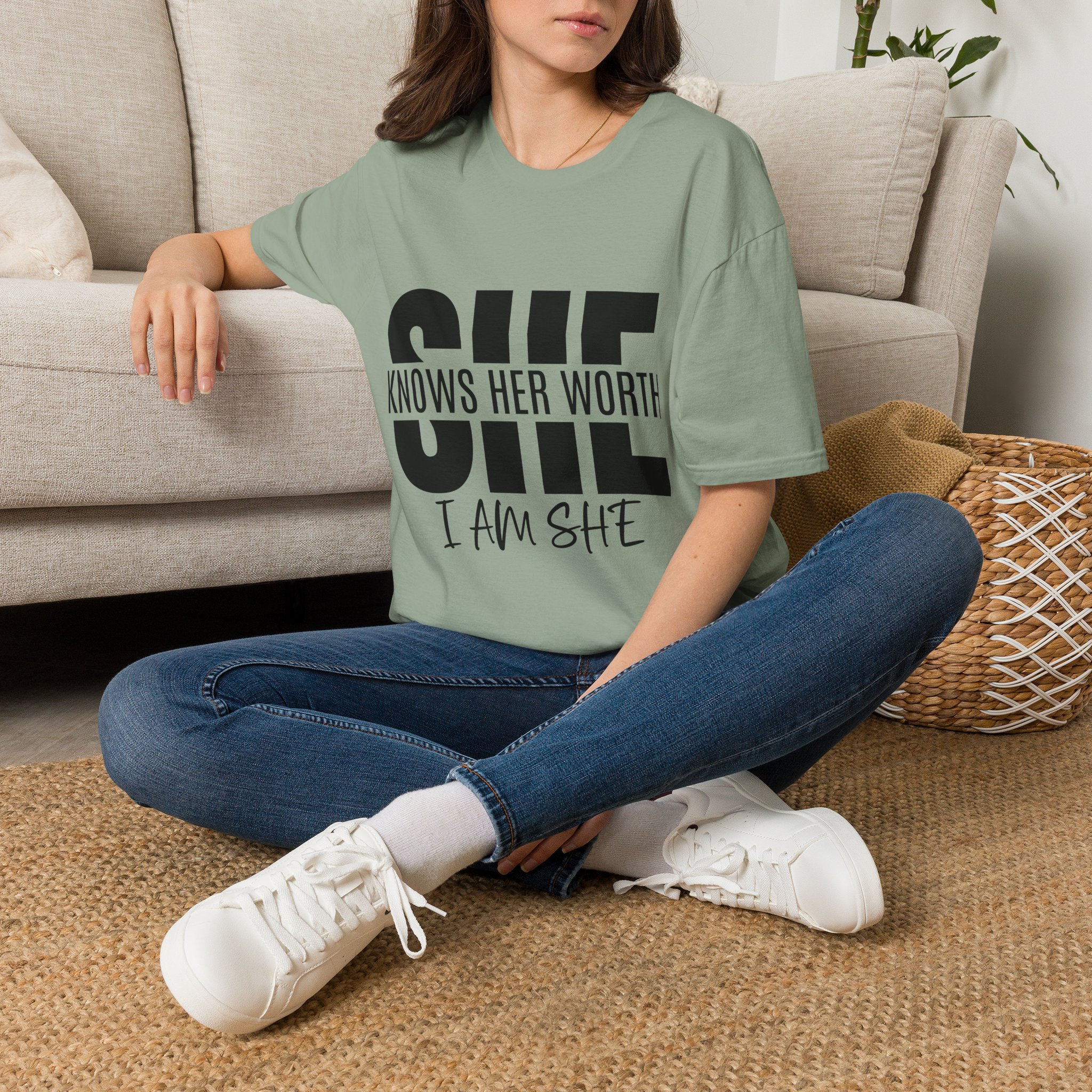 She Knows Her Worth Unisex Softstyle - Image 17