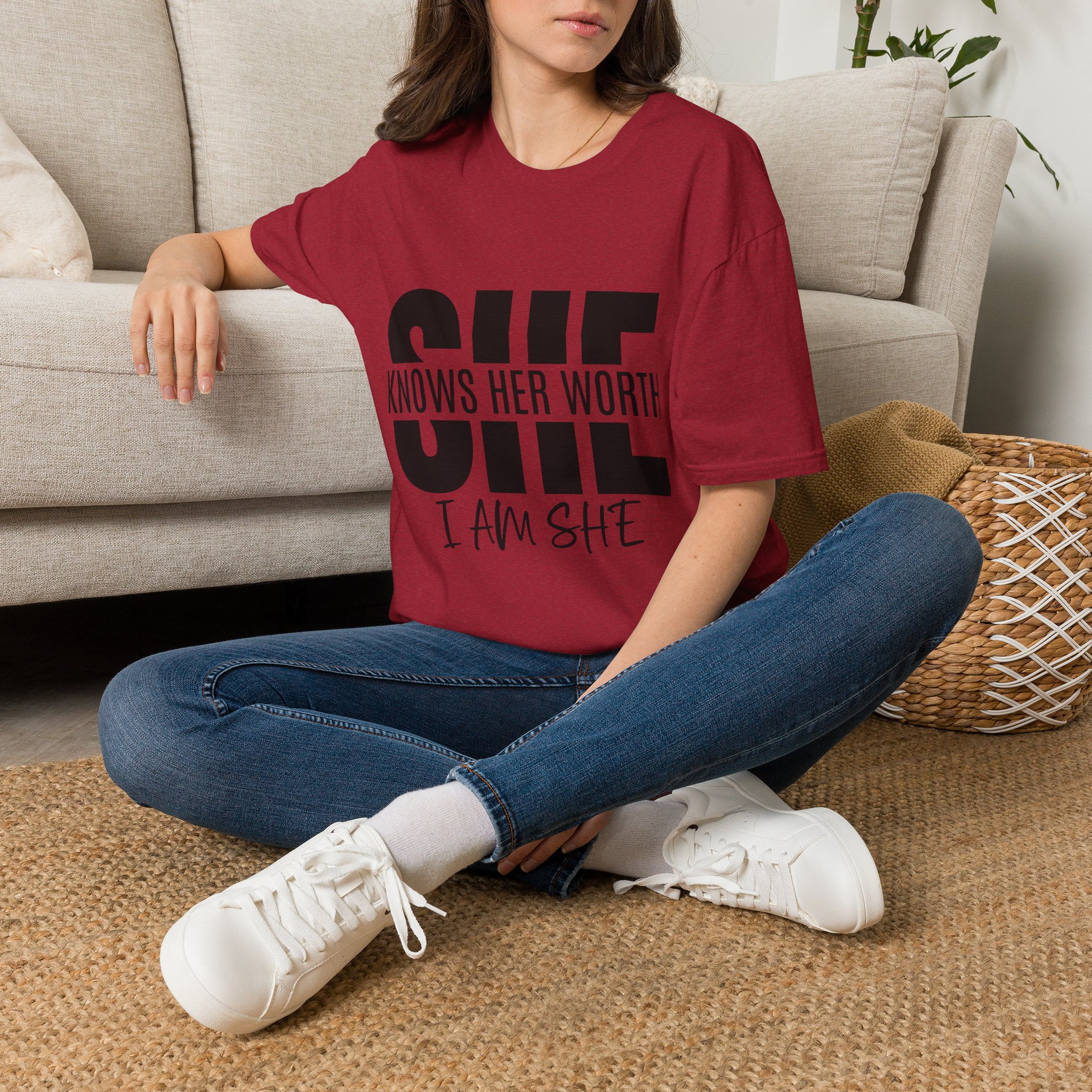 She Knows Her Worth Unisex Softstyle - Image 29