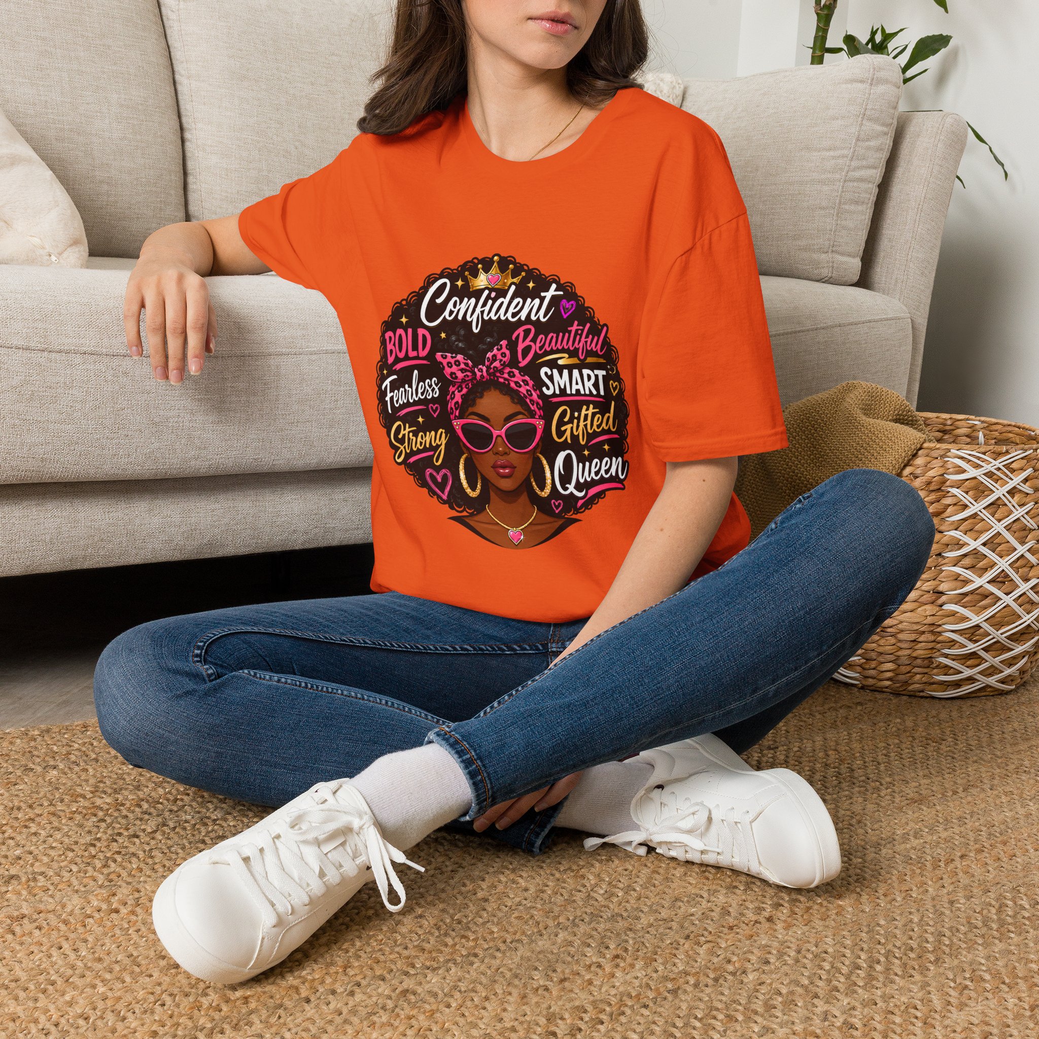 Afro Queen Graphic T‑Shirt — "Confident, Bold, Beautiful" Empowerment Tee - Image 21