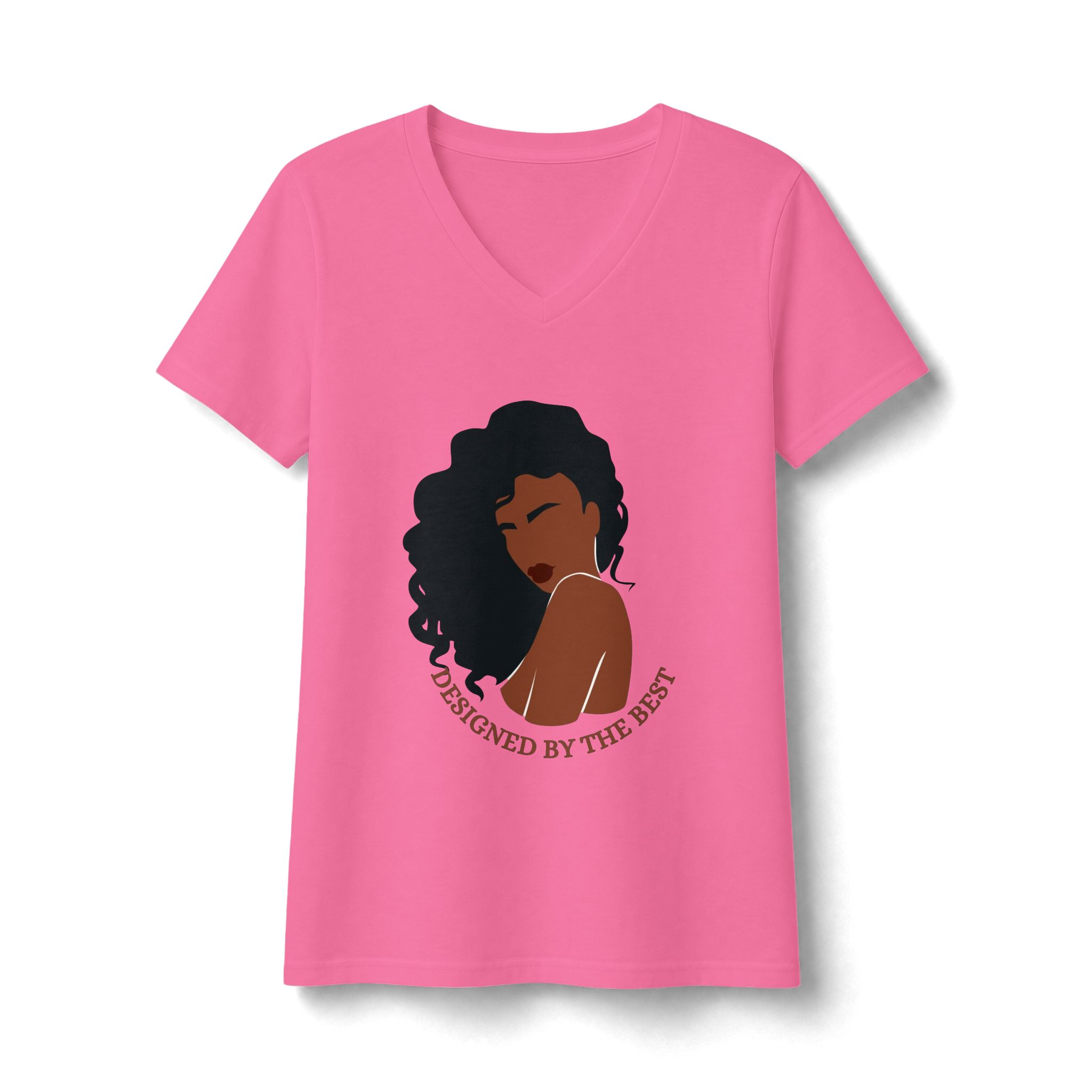 Designed By The Best V-Neck Tee — Empowering Women's Graphic Tee - Image 9
