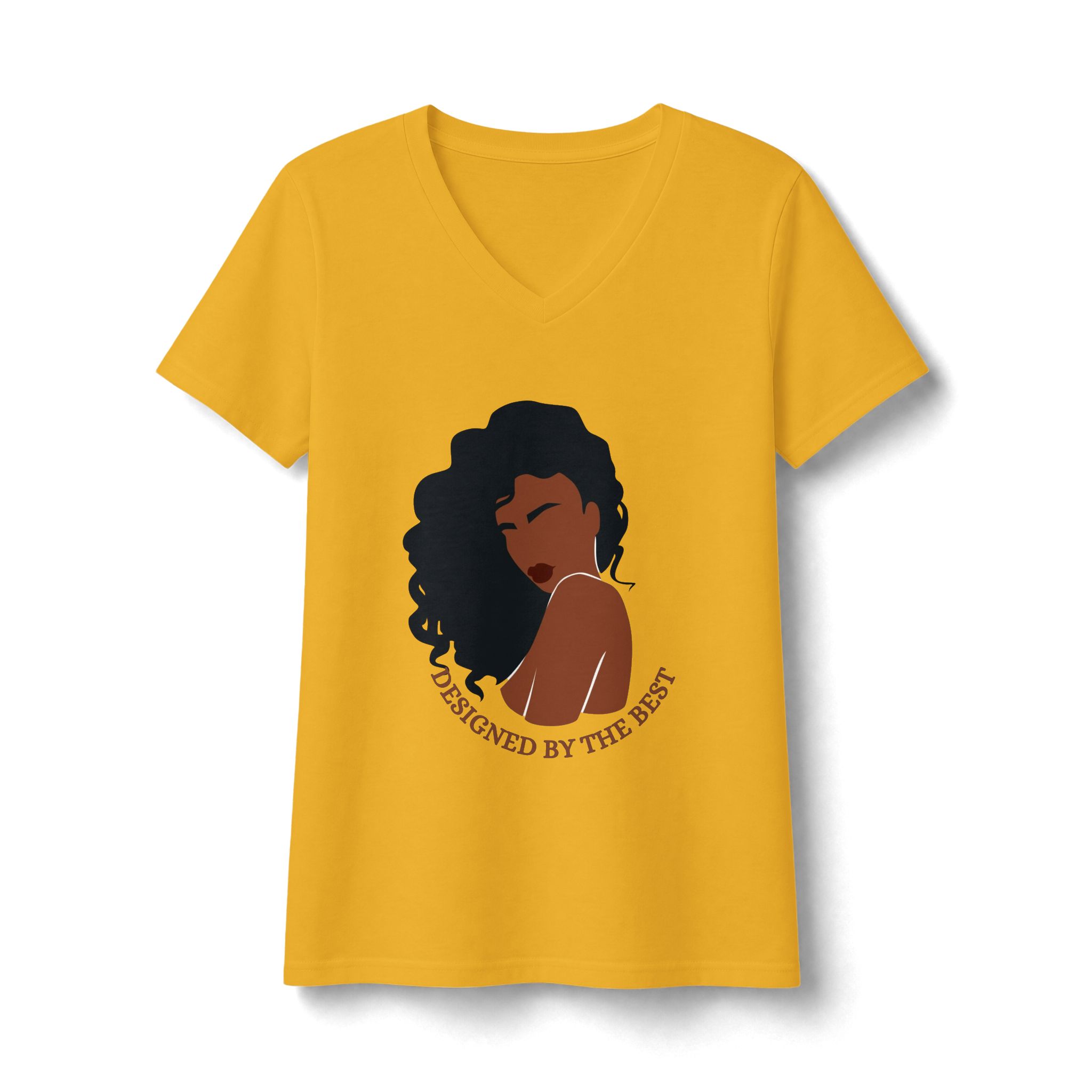 Designed By The Best V-Neck Tee — Empowering Women's Graphic Tee - Image 3