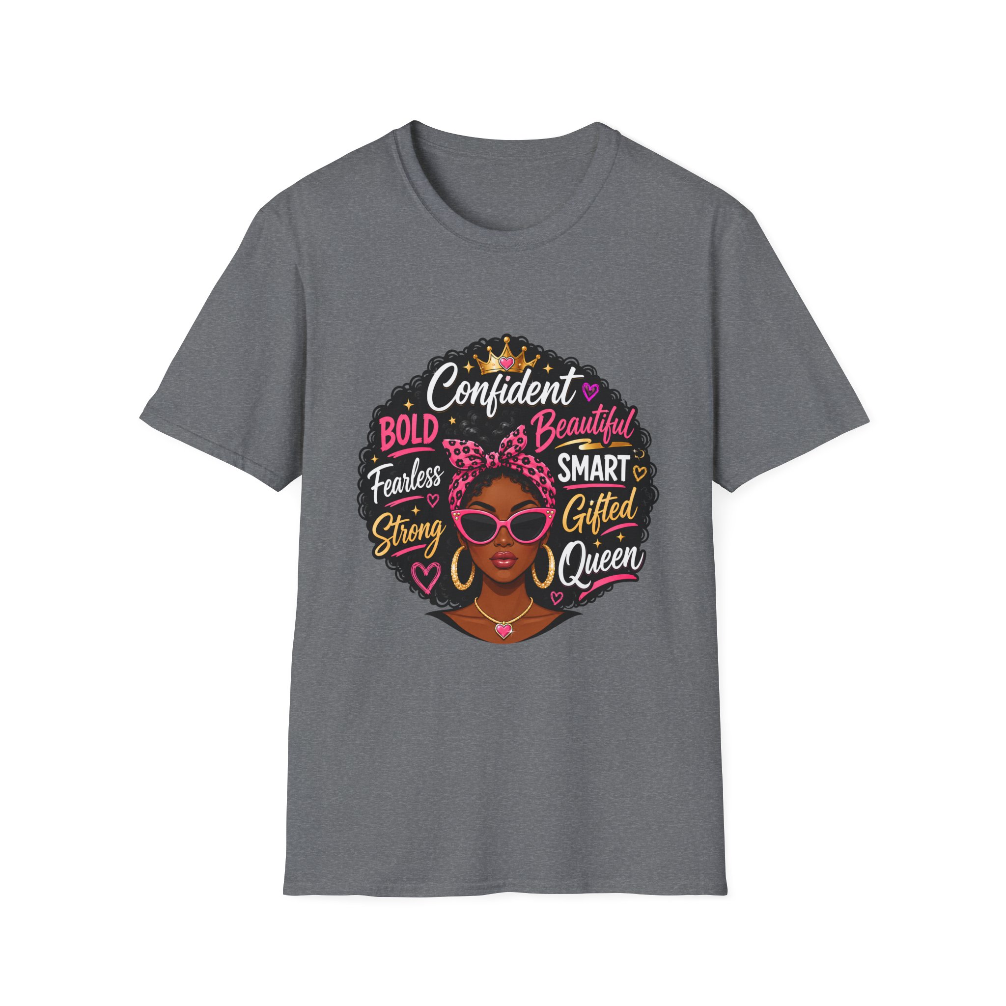 Afro Queen Graphic T‑Shirt — "Confident, Bold, Beautiful" Empowerment Tee - Image 37