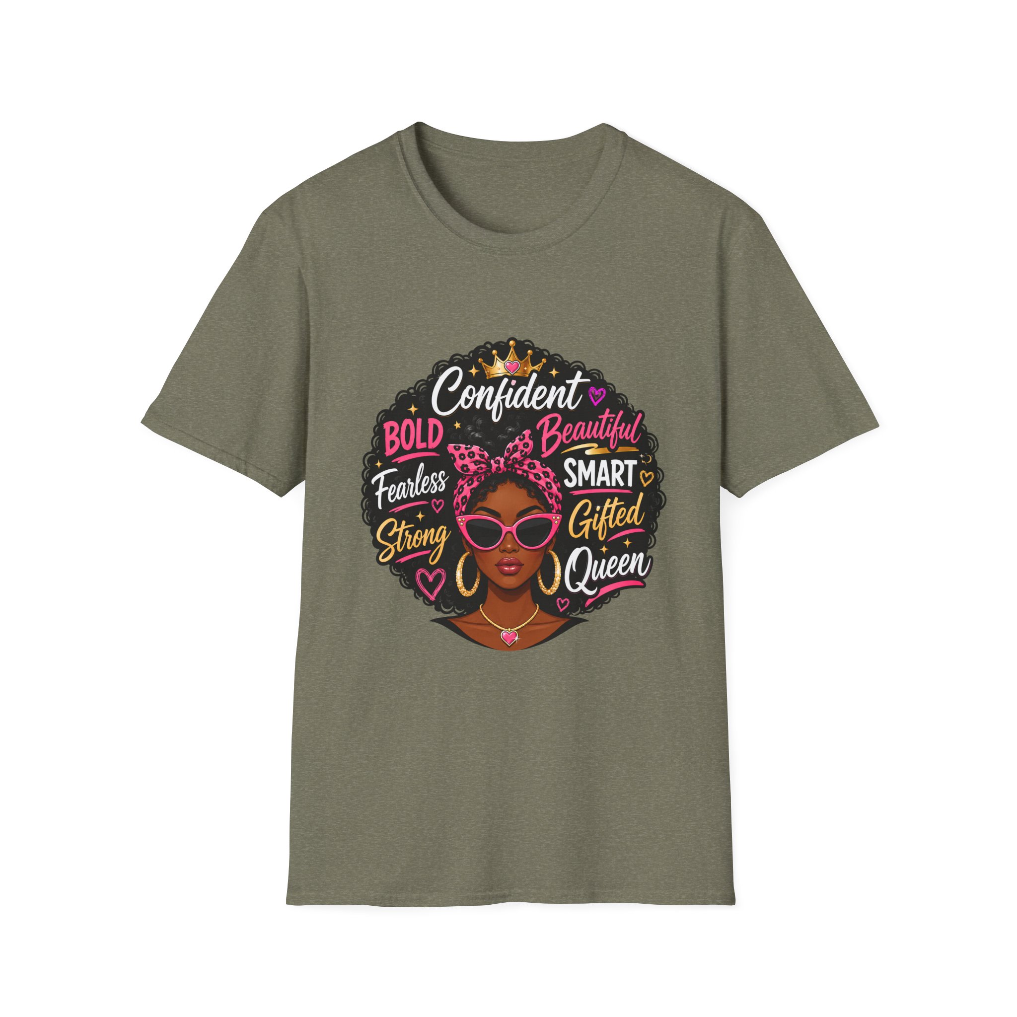 Afro Queen Graphic T‑Shirt — "Confident, Bold, Beautiful" Empowerment Tee - Image 34