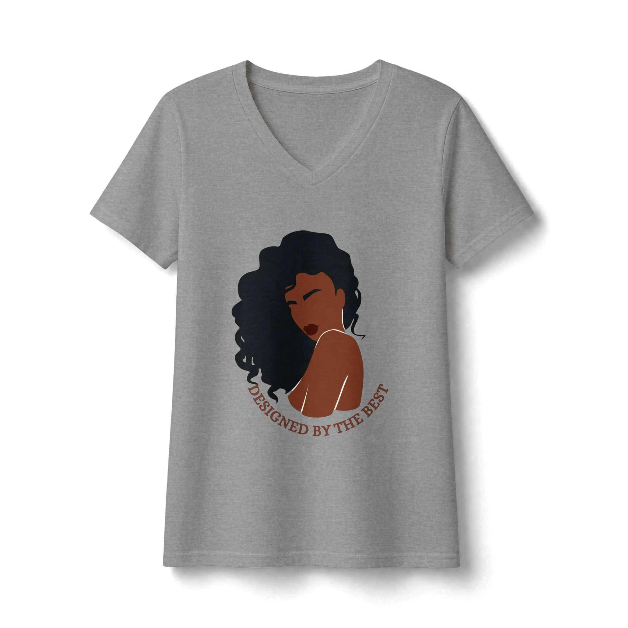 Designed By The Best V-Neck Tee — Empowering Women's Graphic Tee - Image 7