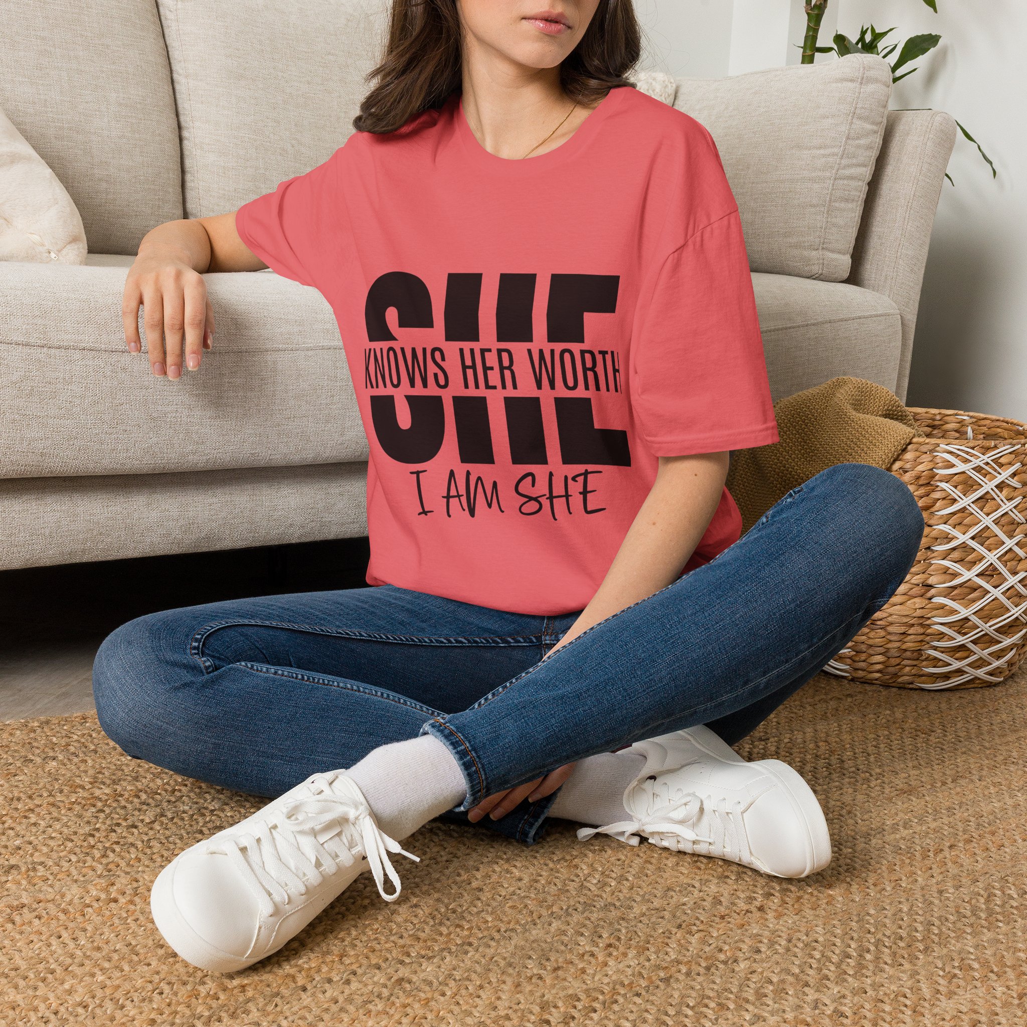 She Knows Her Worth Unisex Softstyle - Image 5