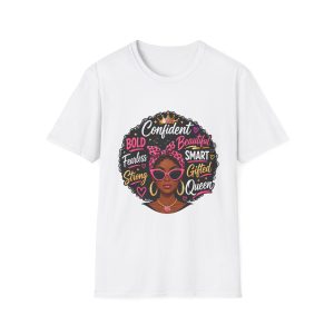 Afro Queen Graphic T‑Shirt — "Confident, Bold, Beautiful" Empowerment Tee