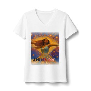 Shine On V-Neck Tee — Inspirational Women’s Graphic Shirt