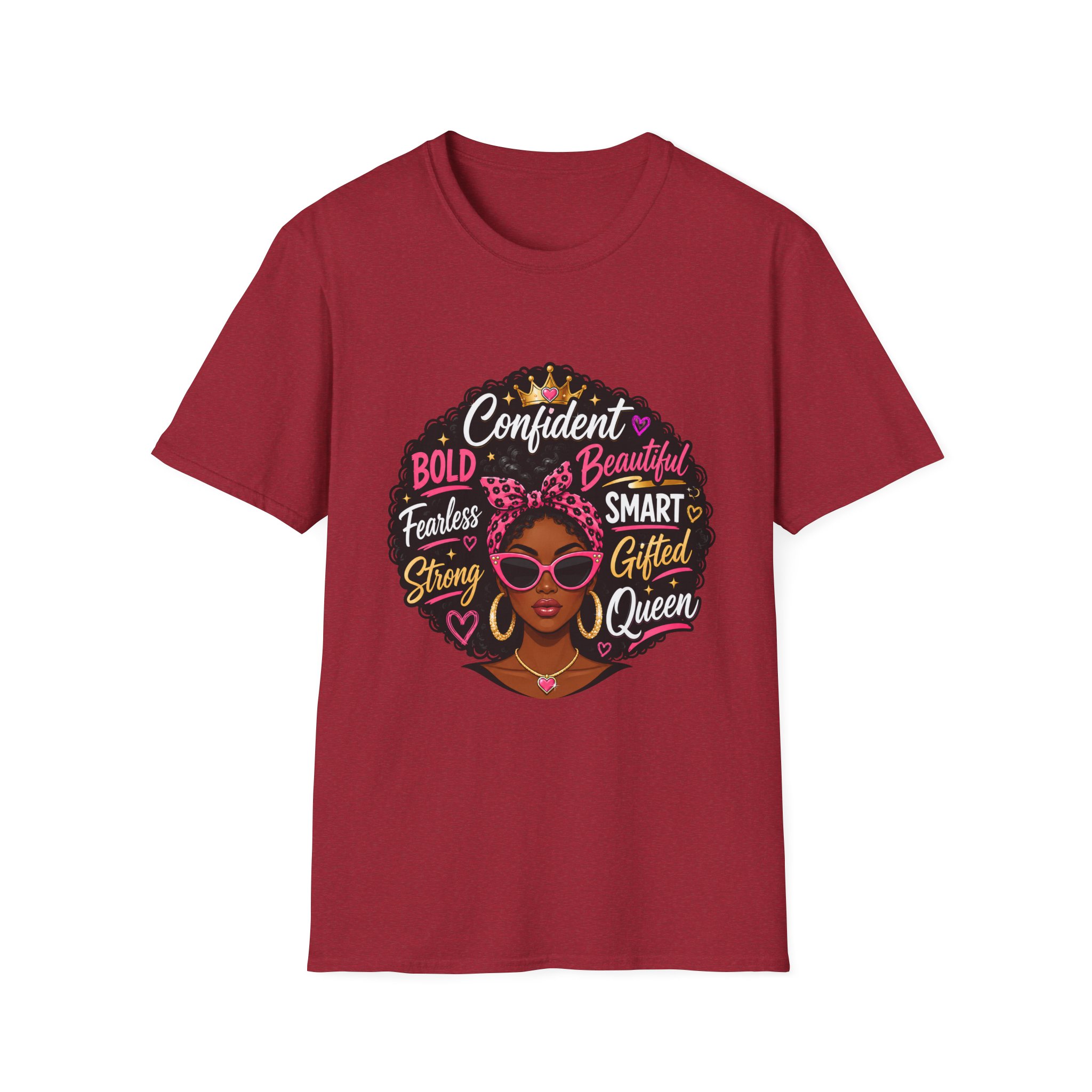 Afro Queen Graphic T‑Shirt — "Confident, Bold, Beautiful" Empowerment Tee - Image 46